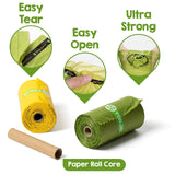 YORJA Dog Poo Bags, 360 Pet Poop Bags, Extra Thick and Strong 100% Leak-Proof Biodegradable Waste Bags